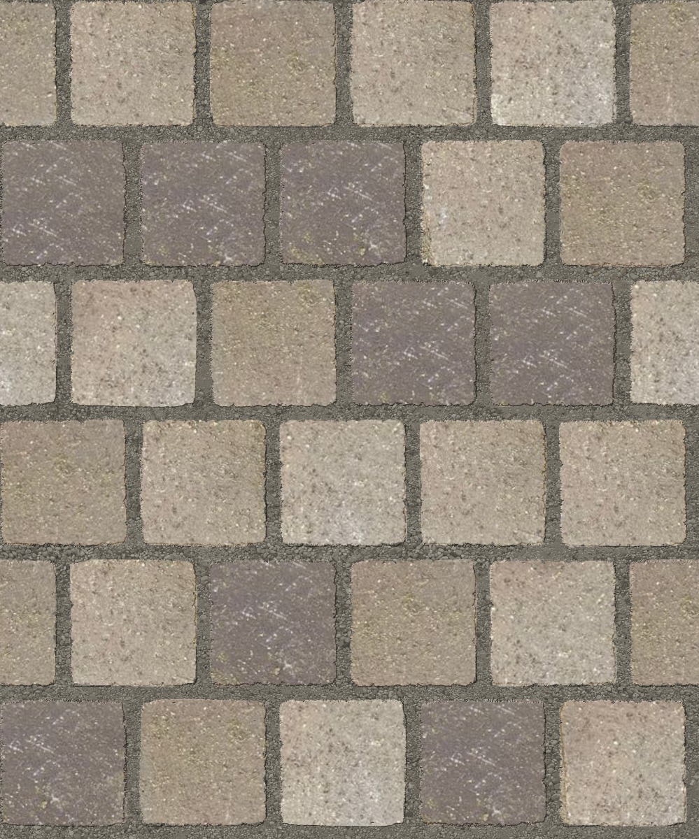 A seamless brick texture with worn clay cobble in desert units arranged in a Stretcher pattern