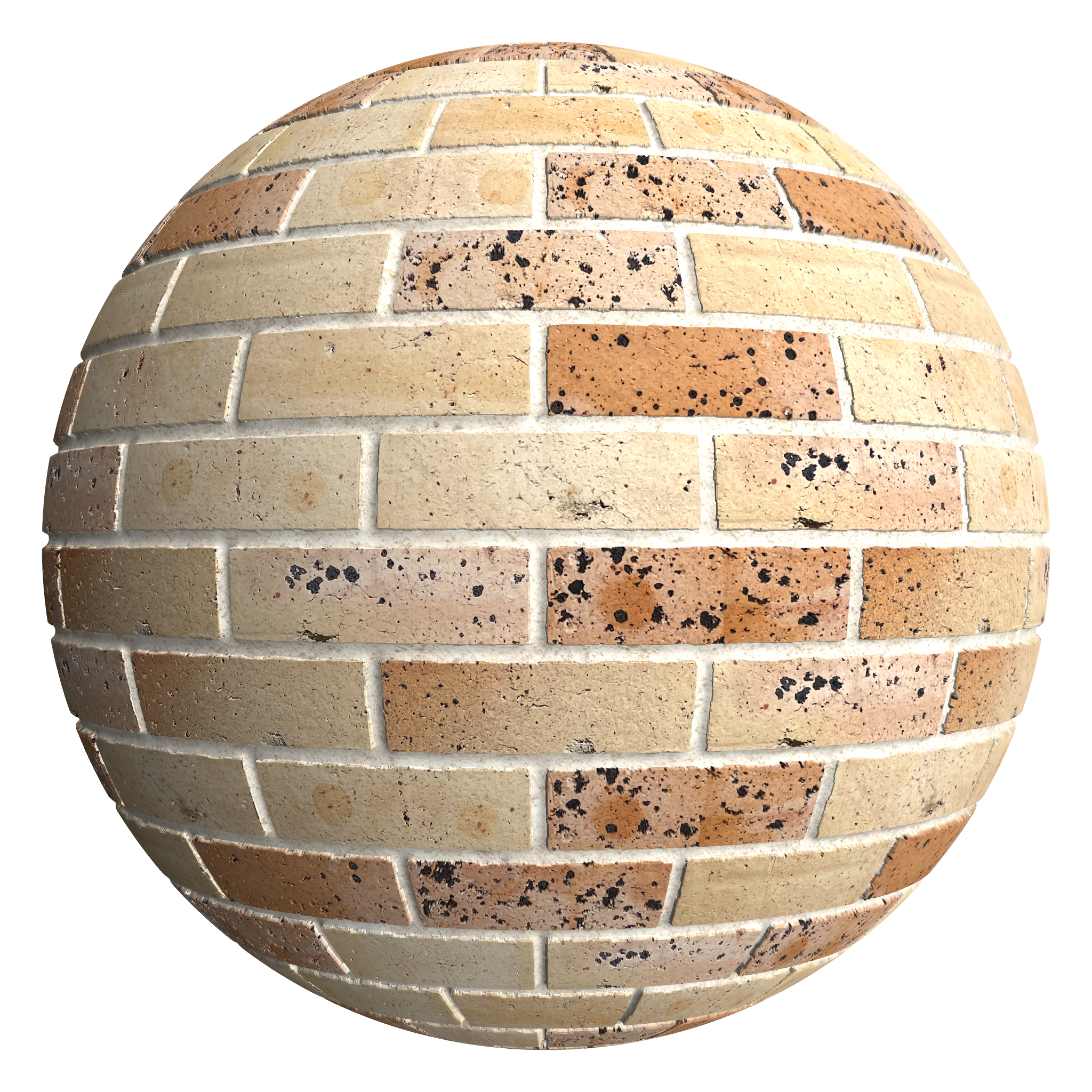 3D sphere preview of Berelands Brick, Stretcher seamless texture