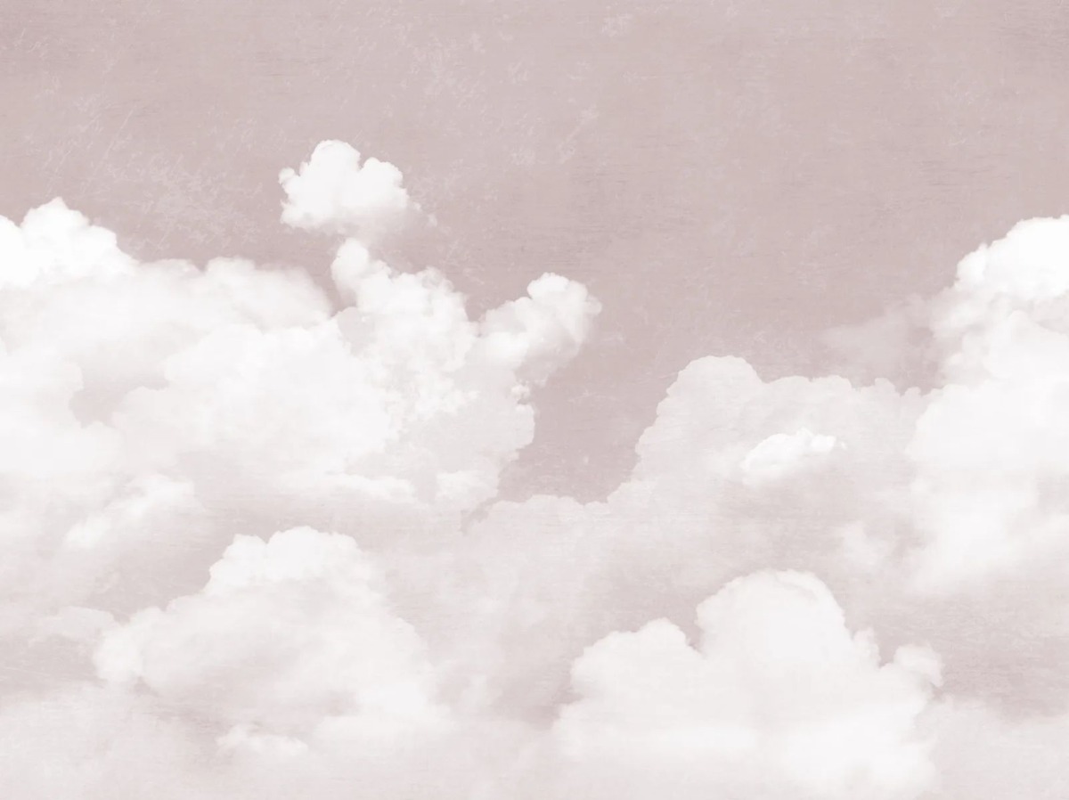 A seamless wallpaper texture with cuddle clouds, pink units arranged in a None pattern