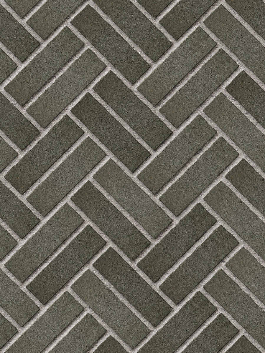 A seamless brick texture with k-briq® medero light grey units arranged in a Double Herringbone pattern