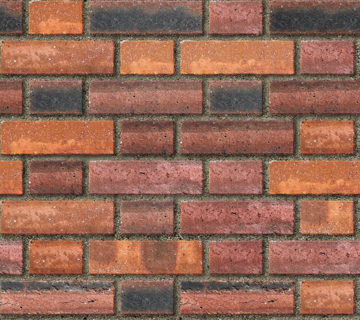 A seamless brick texture with merrilees brick units arranged in a Flemish pattern