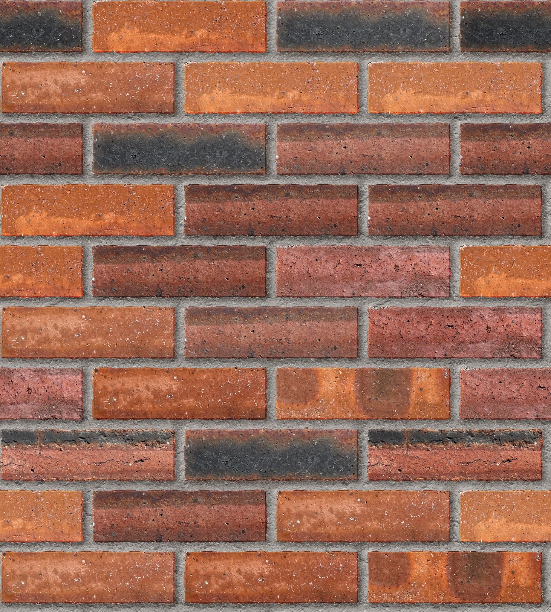 A seamless brick texture with merrilees brick units arranged in a Stretcher pattern