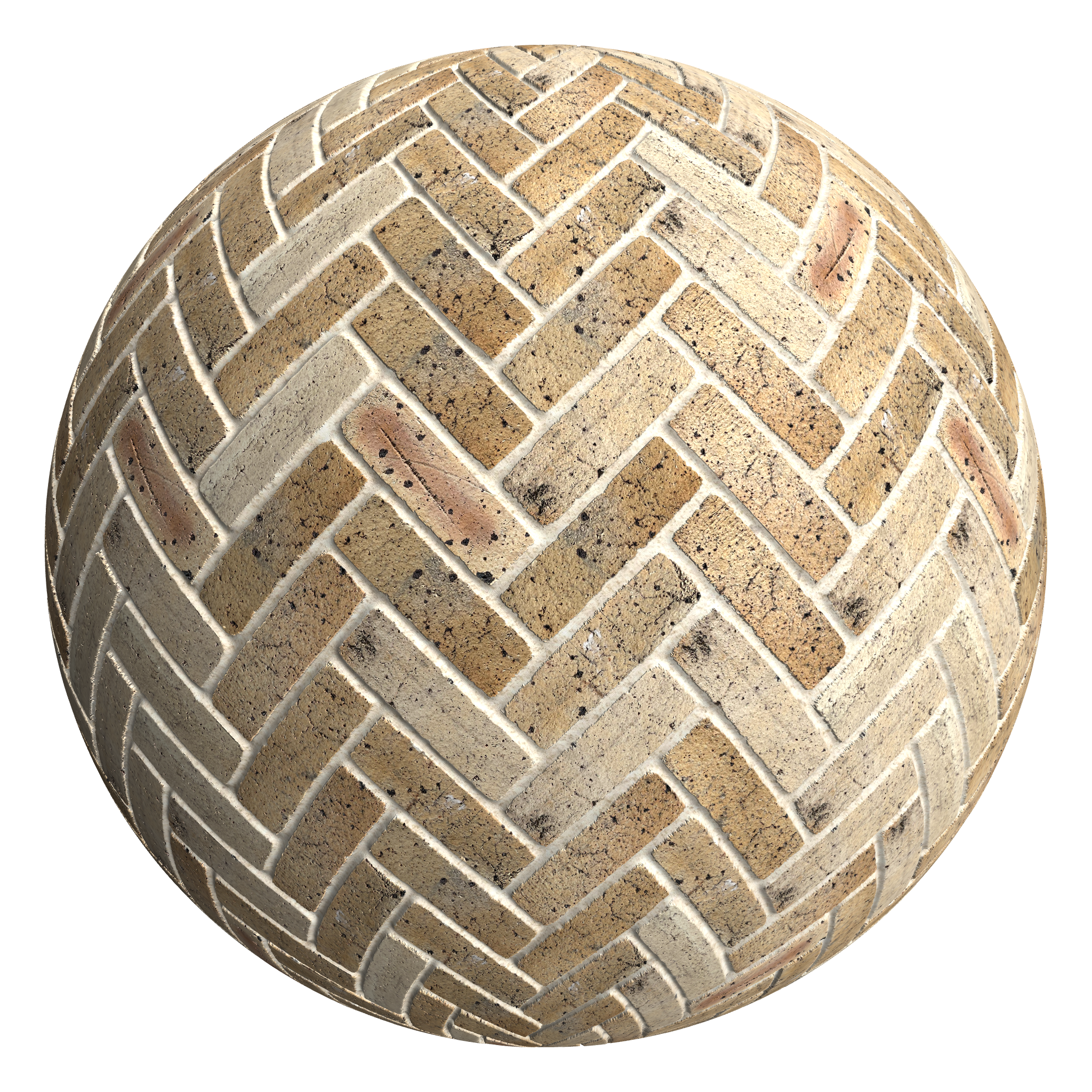3D sphere preview of Monkton Brick, Herringbone seamless texture