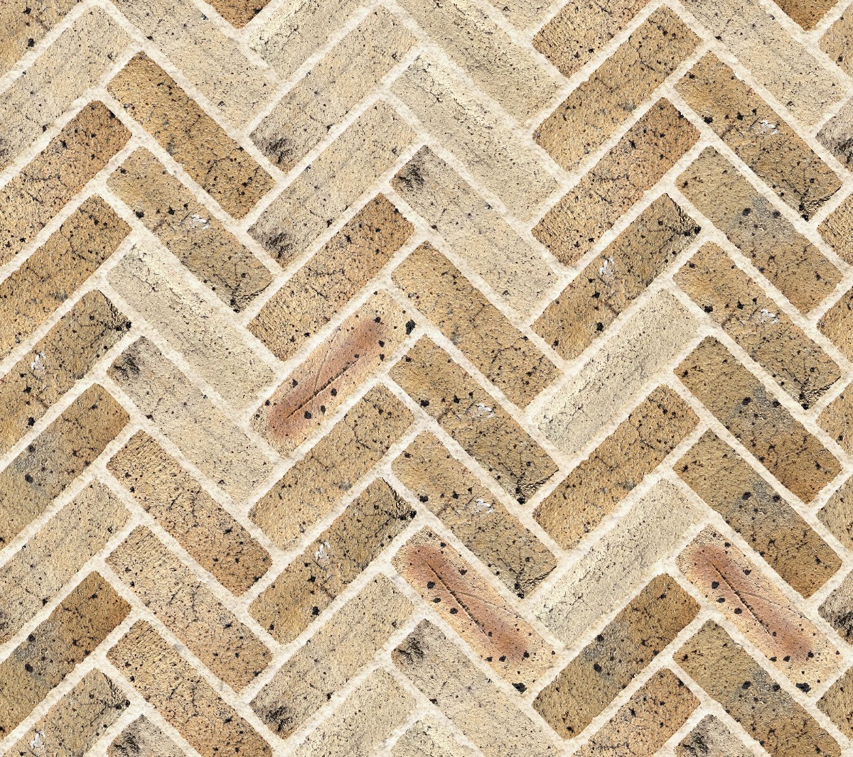 A seamless brick texture with monkton brick units arranged in a Herringbone pattern