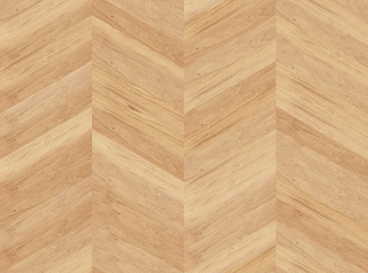 A seamless wood texture with oak veneered mdf boards arranged in a Chevron pattern