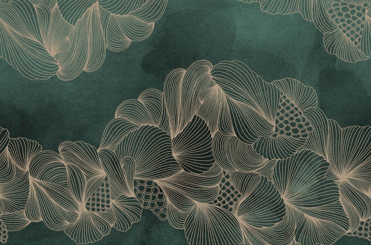 A seamless wallpaper texture with opulence, jade units arranged in a None pattern