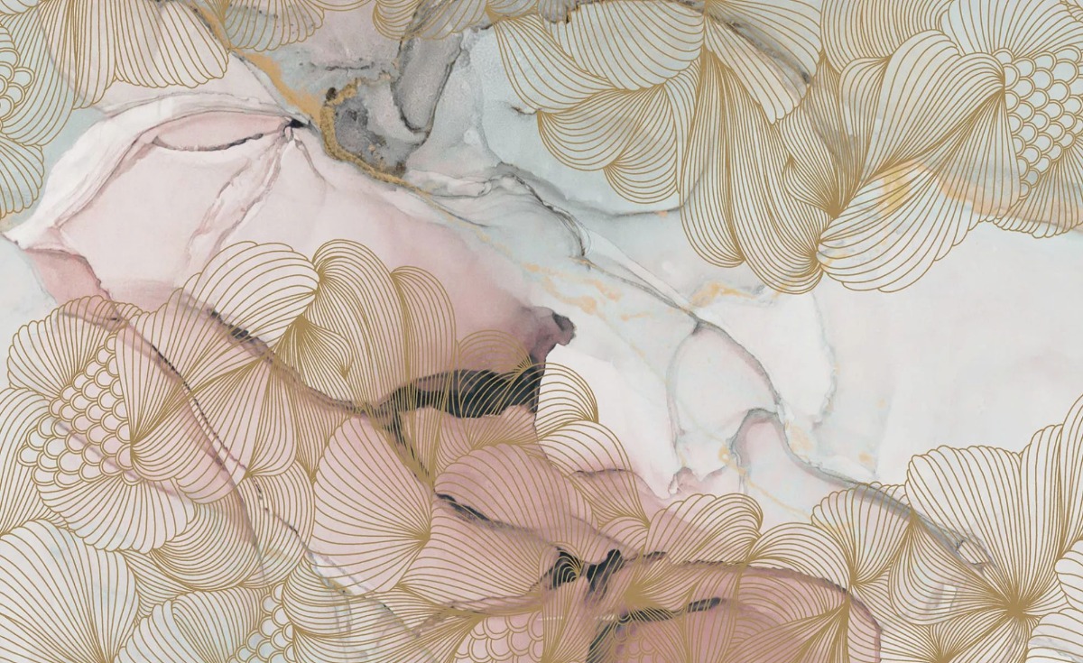 A seamless wallpaper texture with opulence, pink marble units arranged in a None pattern