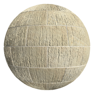 3D sphere preview of Buff Sandstone, Stretcher seamless texture