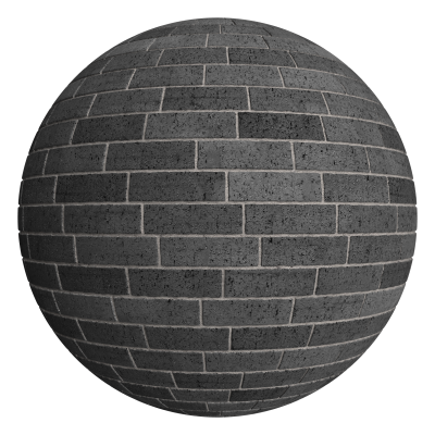 3D sphere preview of Even Drag Brick, Staggered seamless texture