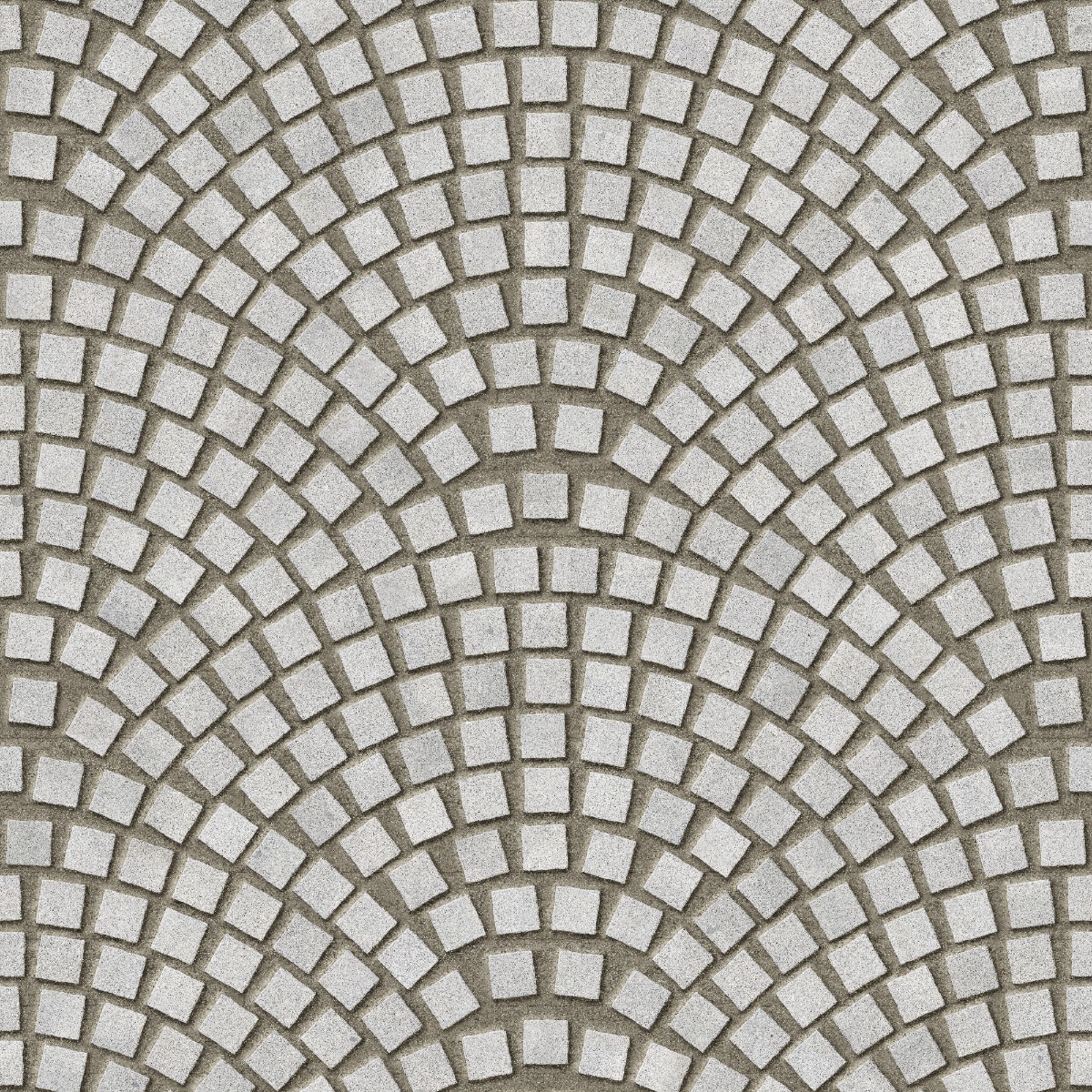 A seamless stone texture with granite blocks arranged in a European Fan pattern