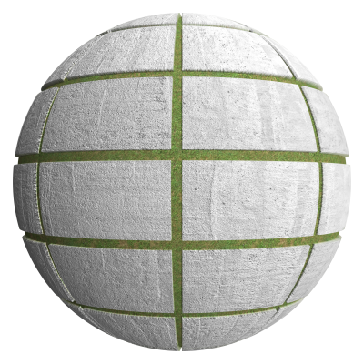 3D sphere preview of Concrete Pavers, Stack seamless texture
