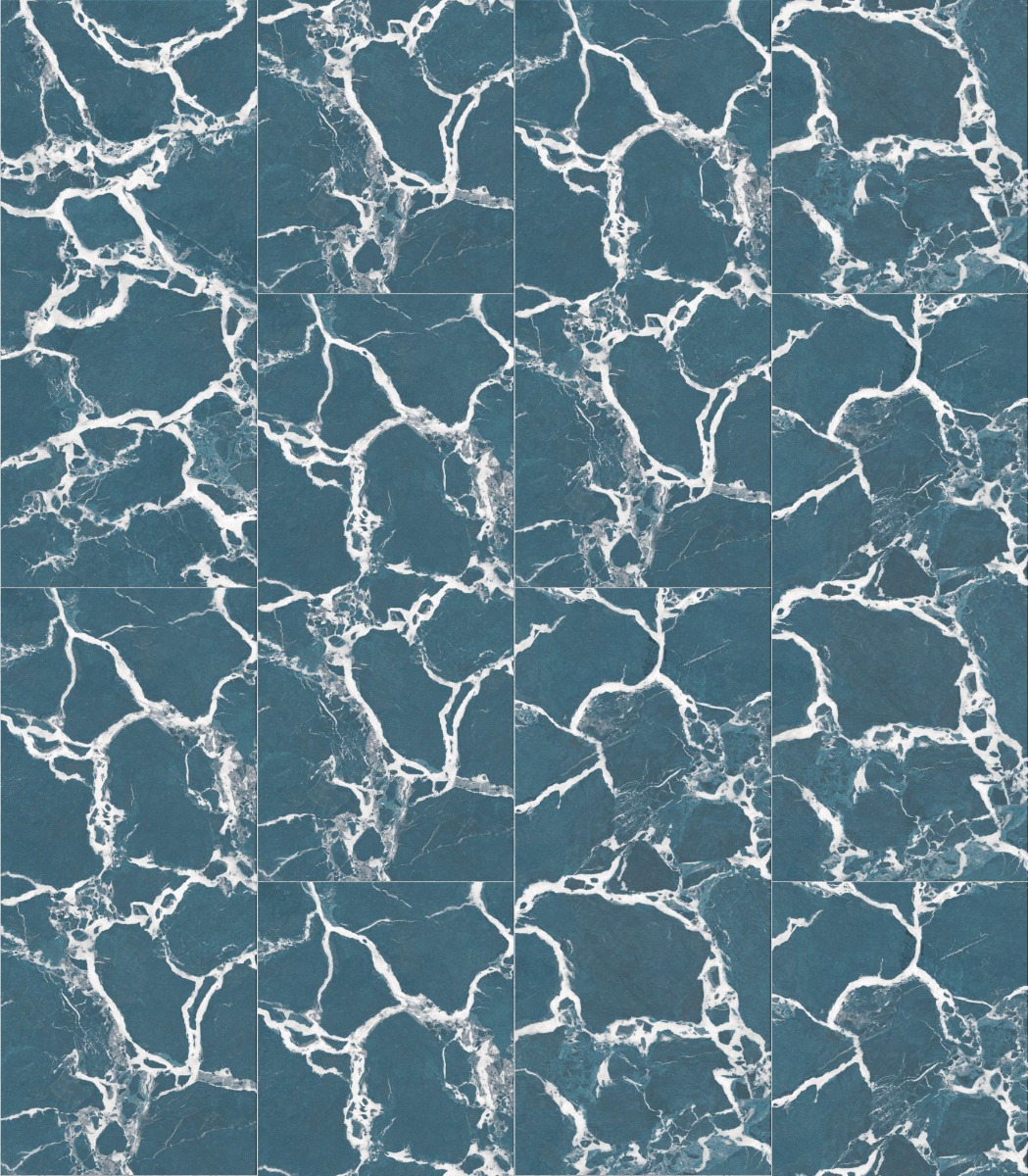 A seamless tile texture with majesty denim tiles arranged in a Stretcher pattern