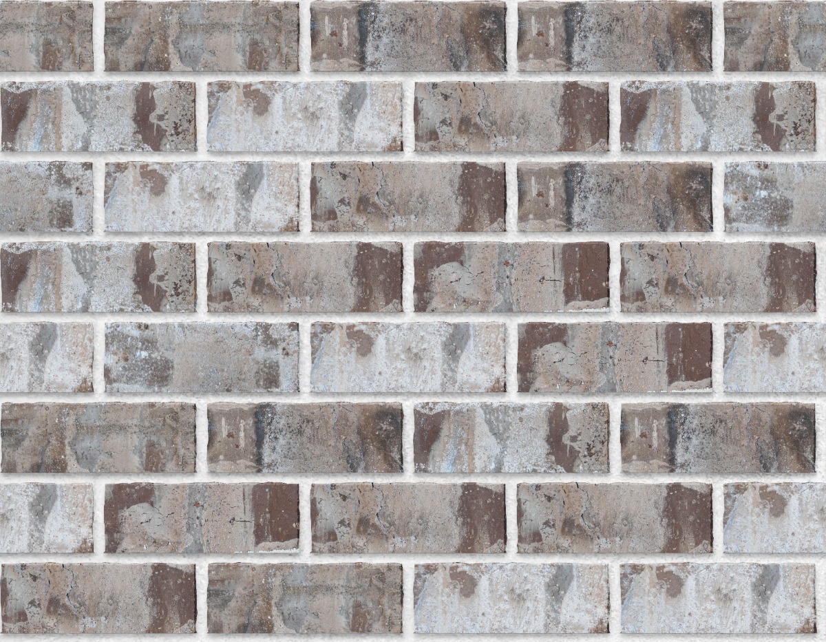 A seamless brick texture with oyster cove units arranged in a Stretcher pattern