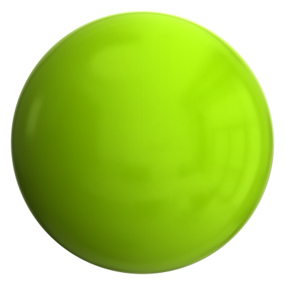 3D sphere preview of Lime Green Plastic seamless texture
