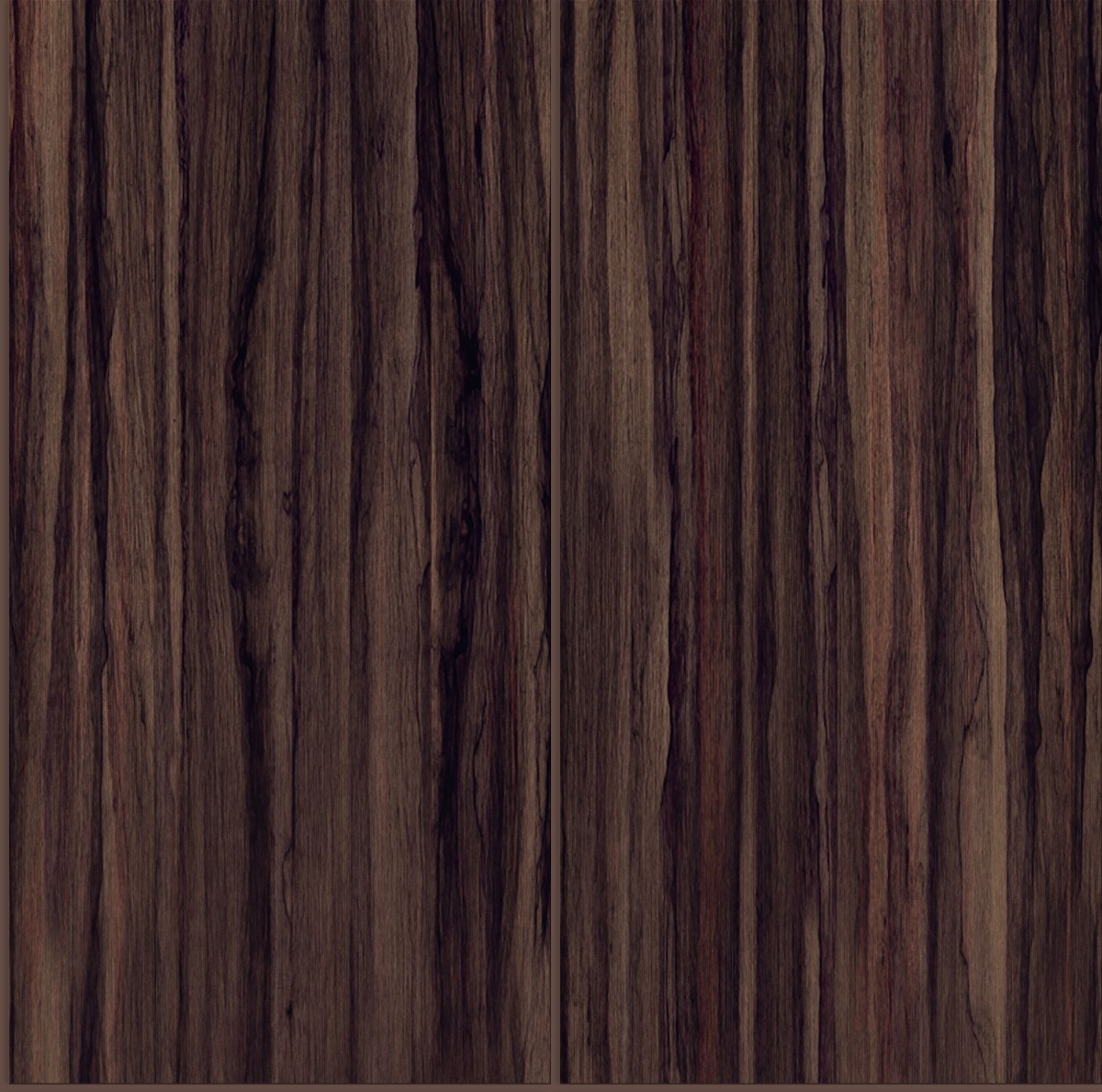 A seamless acoustic texture with megasorber sound absorbing panel (fm) zebrano units arranged in a Stack pattern