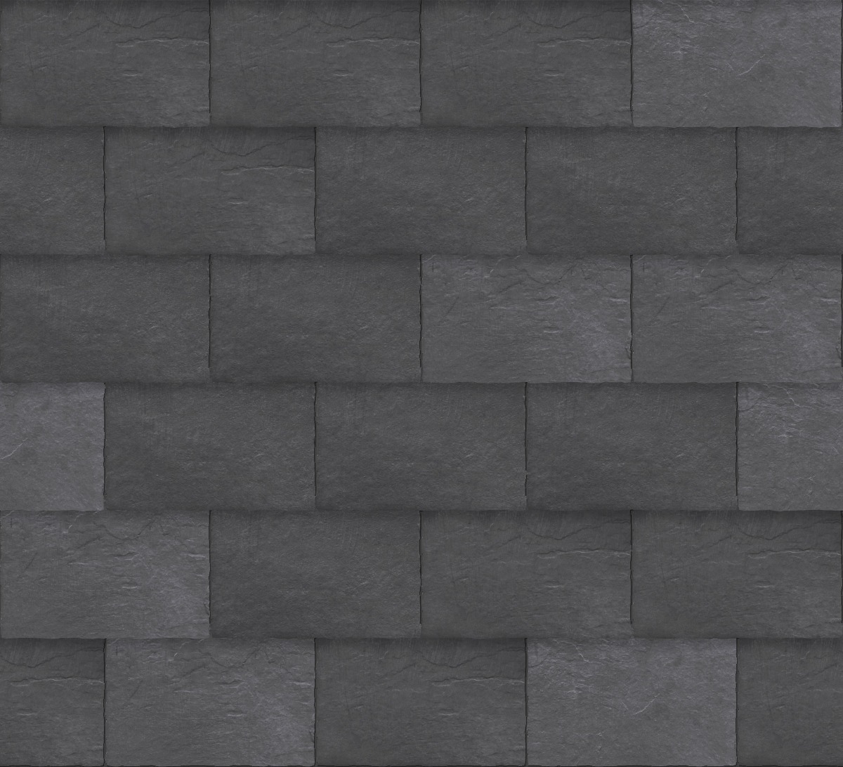 A seamless tile texture with tapcoslate classic 804 pewter grey tiles arranged in a Stretcher pattern