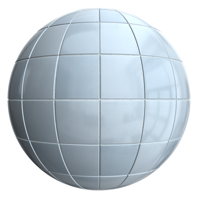 3D sphere preview of Baby Blue Tile, Stack seamless texture