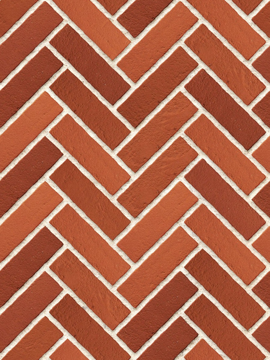 A seamless brick texture with hampshire stock downs blend units arranged in a Herringbone pattern