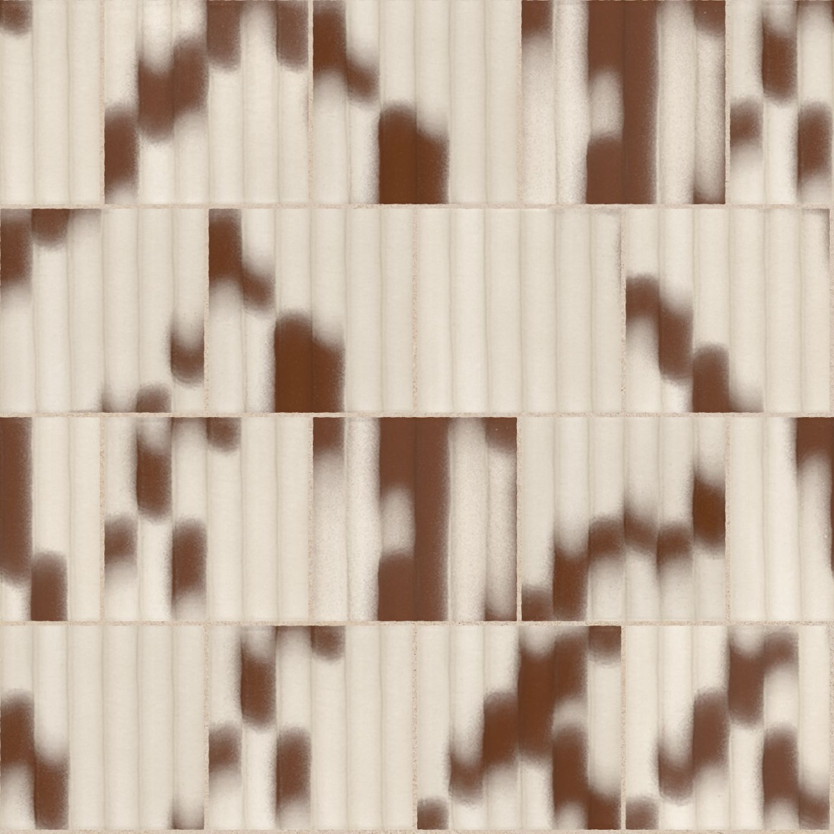 A seamless tile texture with marble light tiles arranged in a Stretcher pattern