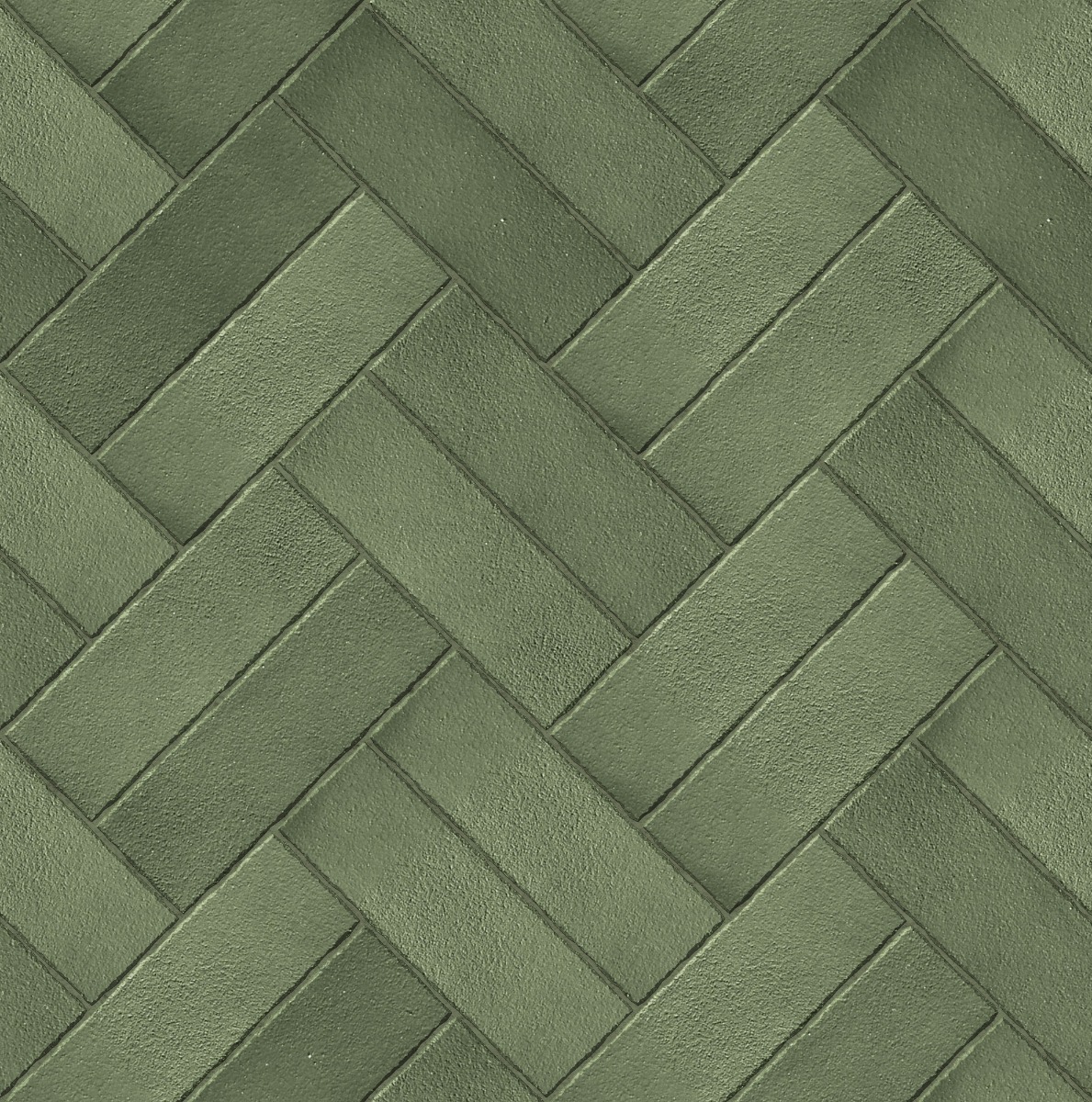 A seamless tile texture with roots green tiles arranged in a Double Herringbone pattern