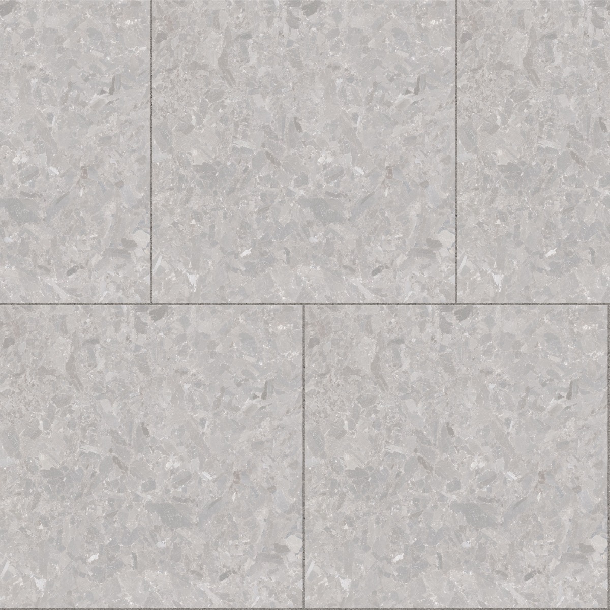 A seamless tile texture with solo grey tiles arranged in a Stretcher pattern