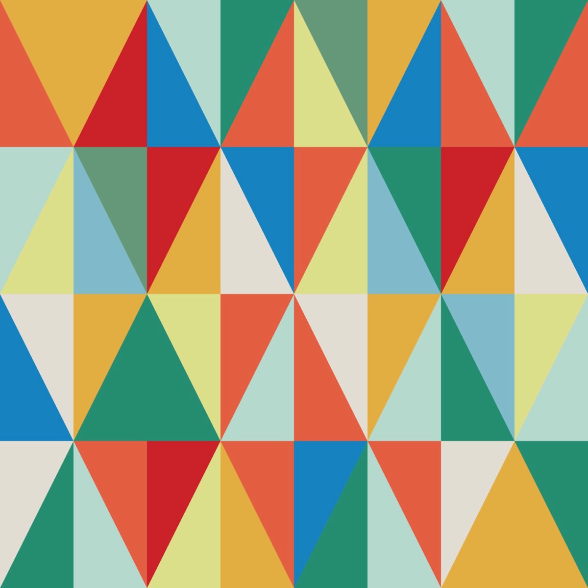 A seamless wallpaper texture with vintage triangles units arranged in a None pattern