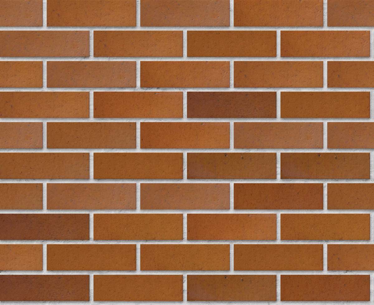 A seamless brick texture with copper canyon smooth face brick units arranged in a Stretcher pattern