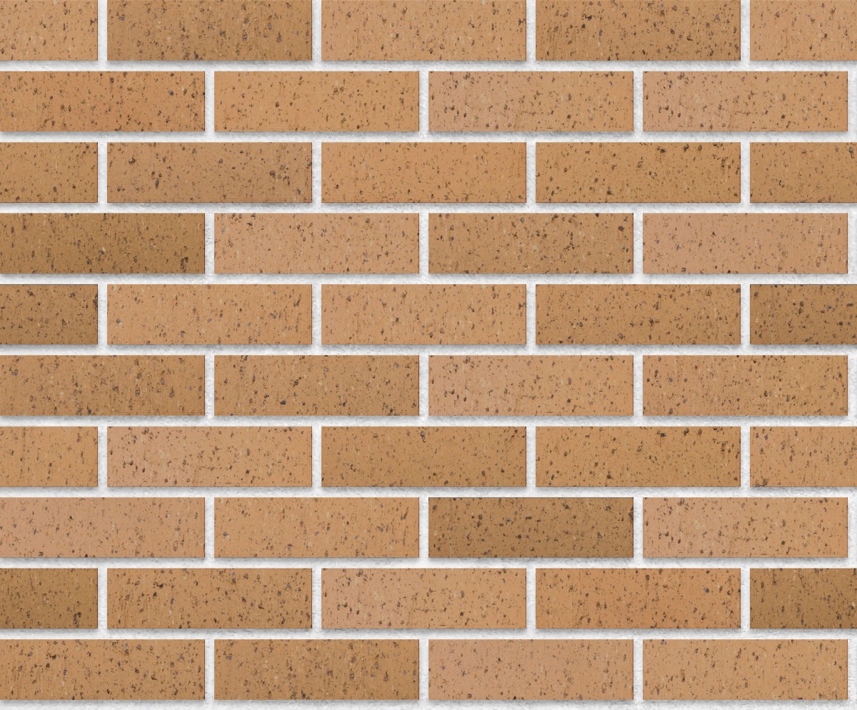 A seamless brick texture with desert ironspot light velour face brick units arranged in a Stretcher pattern