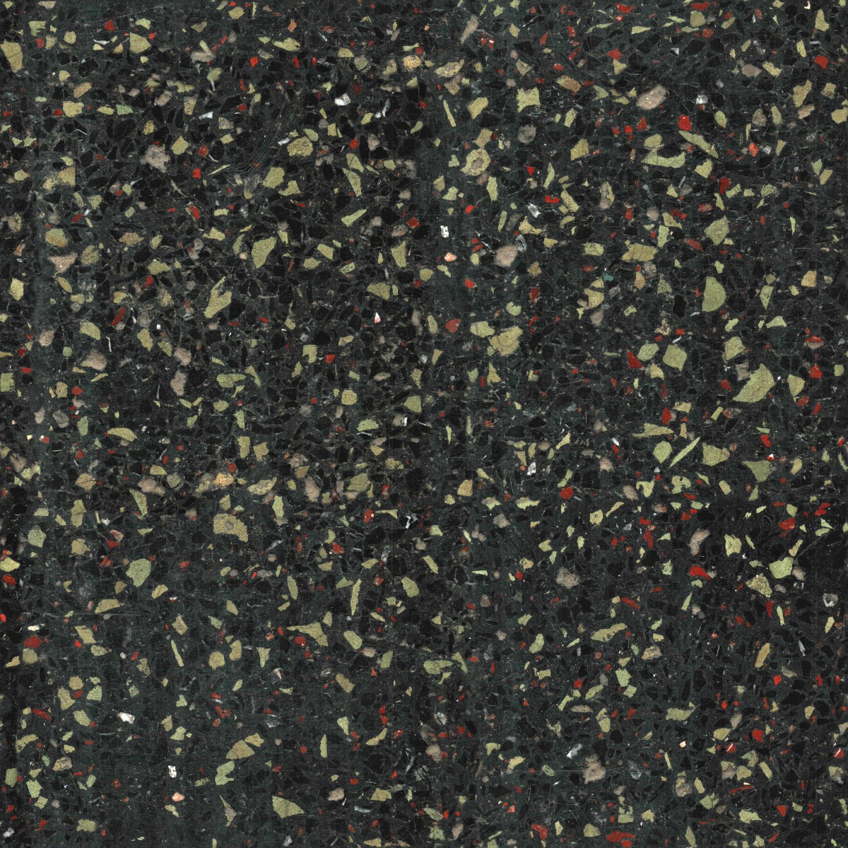 A seamless terrazzo texture with istanbul terrazzo units arranged in a None pattern