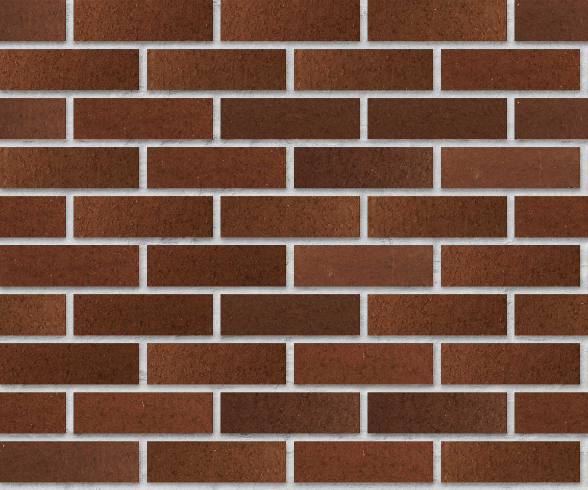 A seamless brick texture with medium ironspot #77 smooth face brick units arranged in a Stretcher pattern