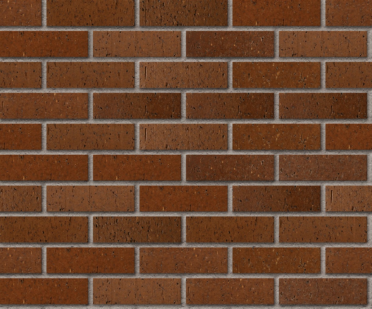 A seamless brick texture with medium ironspot #77 velour face brick units arranged in a Stretcher pattern