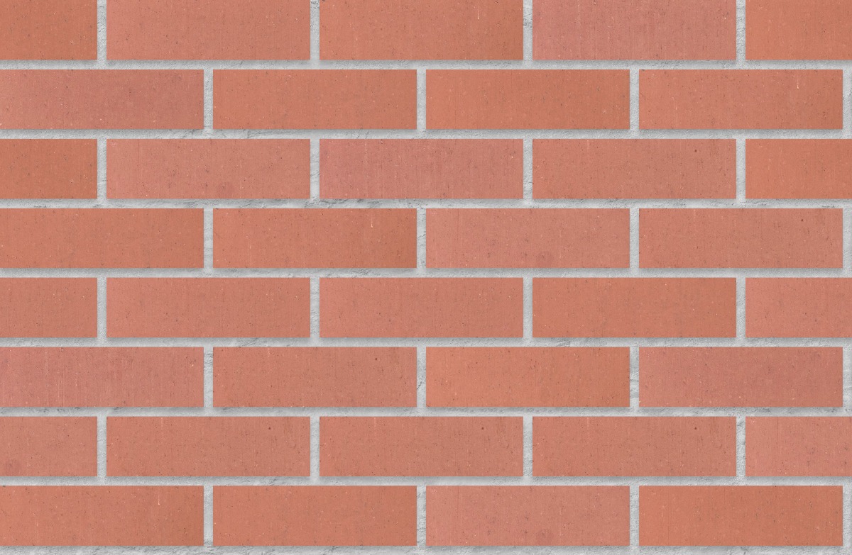 A seamless brick texture with rose blend smooth face brick units arranged in a Stretcher pattern