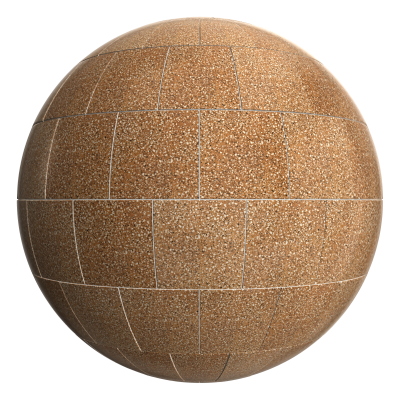 3D sphere preview of Sahara Terrazzo, Stretcher seamless texture