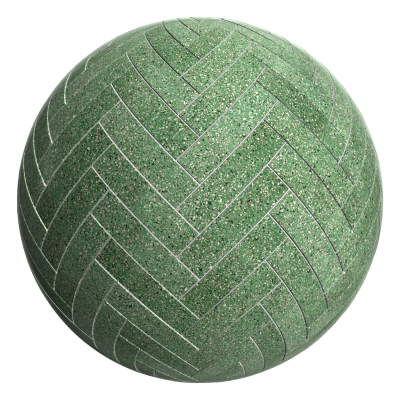 3D sphere preview of Taskisla Terrazzo, Herringbone seamless texture