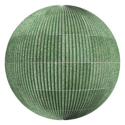 3D sphere preview of Fluted Taskisla Terrazzo, Stack seamless texture