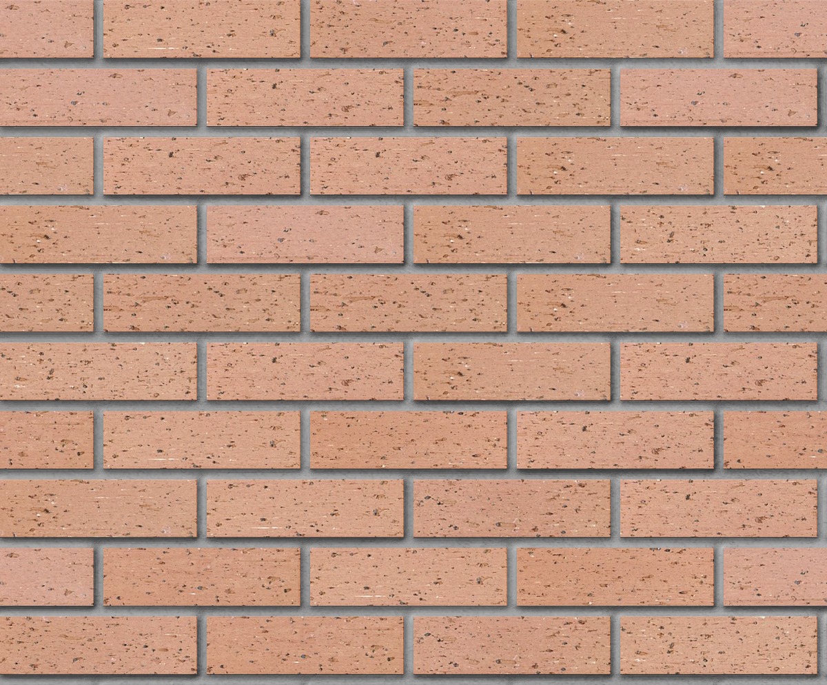 A seamless brick texture with buff blend velour thinbrick modular units arranged in a Stretcher pattern