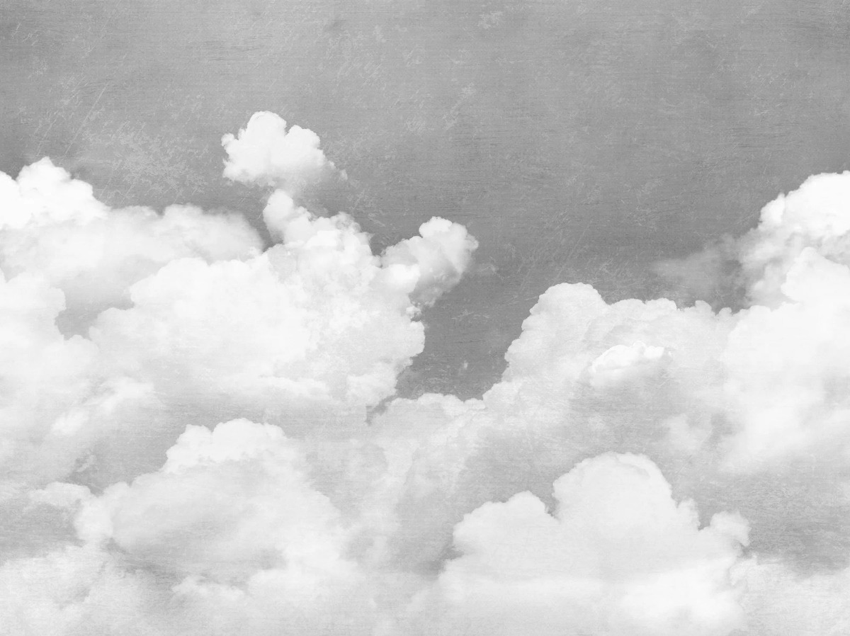 A seamless wallpaper texture with cuddle clouds, graphite units arranged in a None pattern