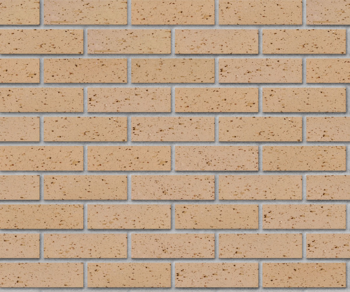 A seamless brick texture with ivory blend velour thin brick modular units arranged in a Stretcher pattern