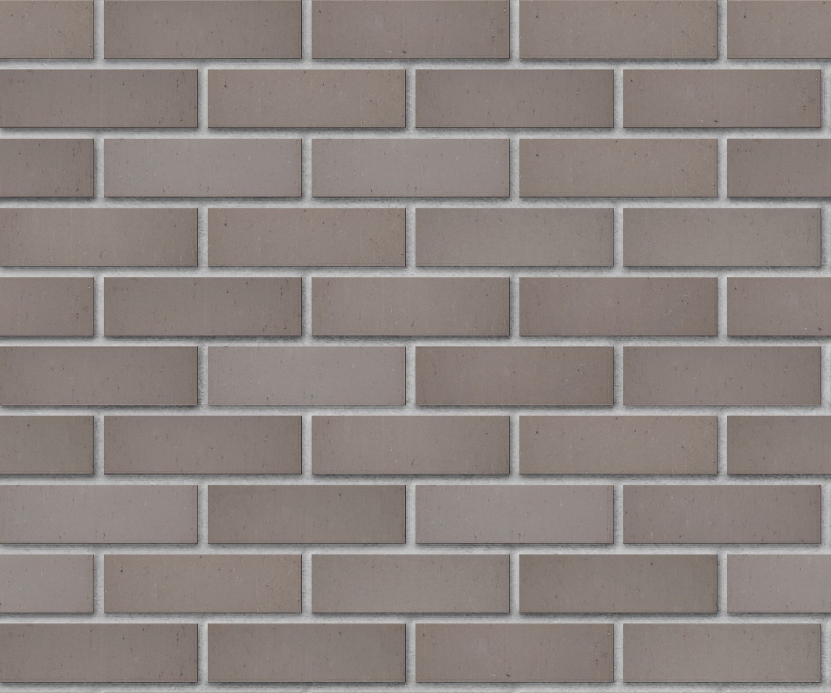 A seamless brick texture with light gray blend smooth thin brick modular units arranged in a Stretcher pattern