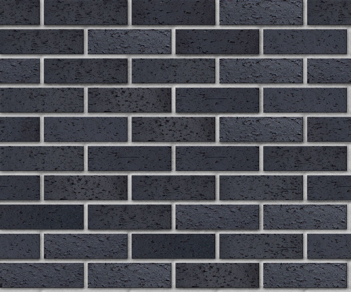 A seamless brick texture with manganese ironspot velour thin brick modular units arranged in a Stretcher pattern