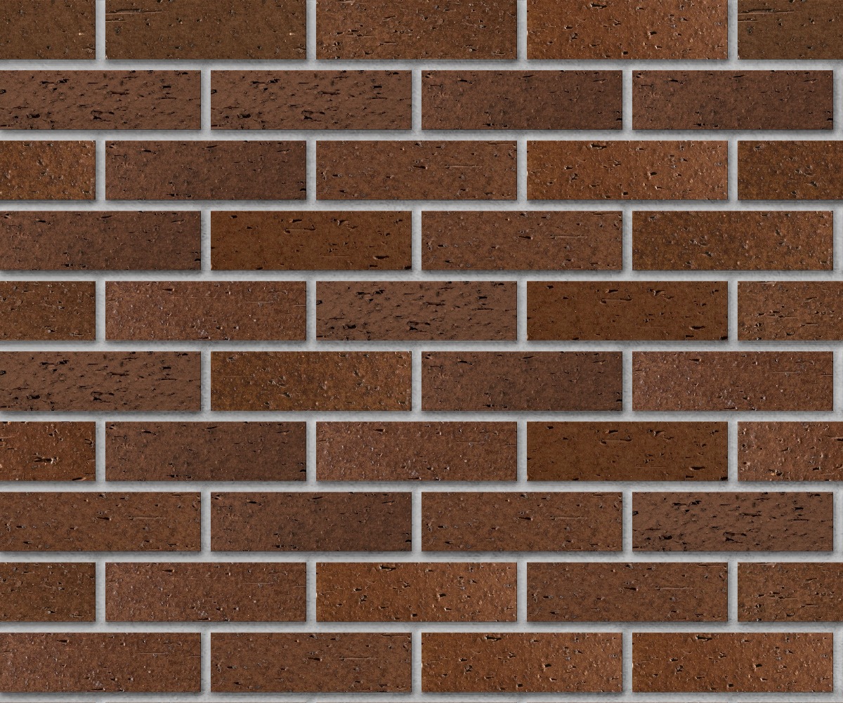 A seamless brick texture with medium ironspot #77 velour thinbrick modular  units arranged in a Stretcher pattern