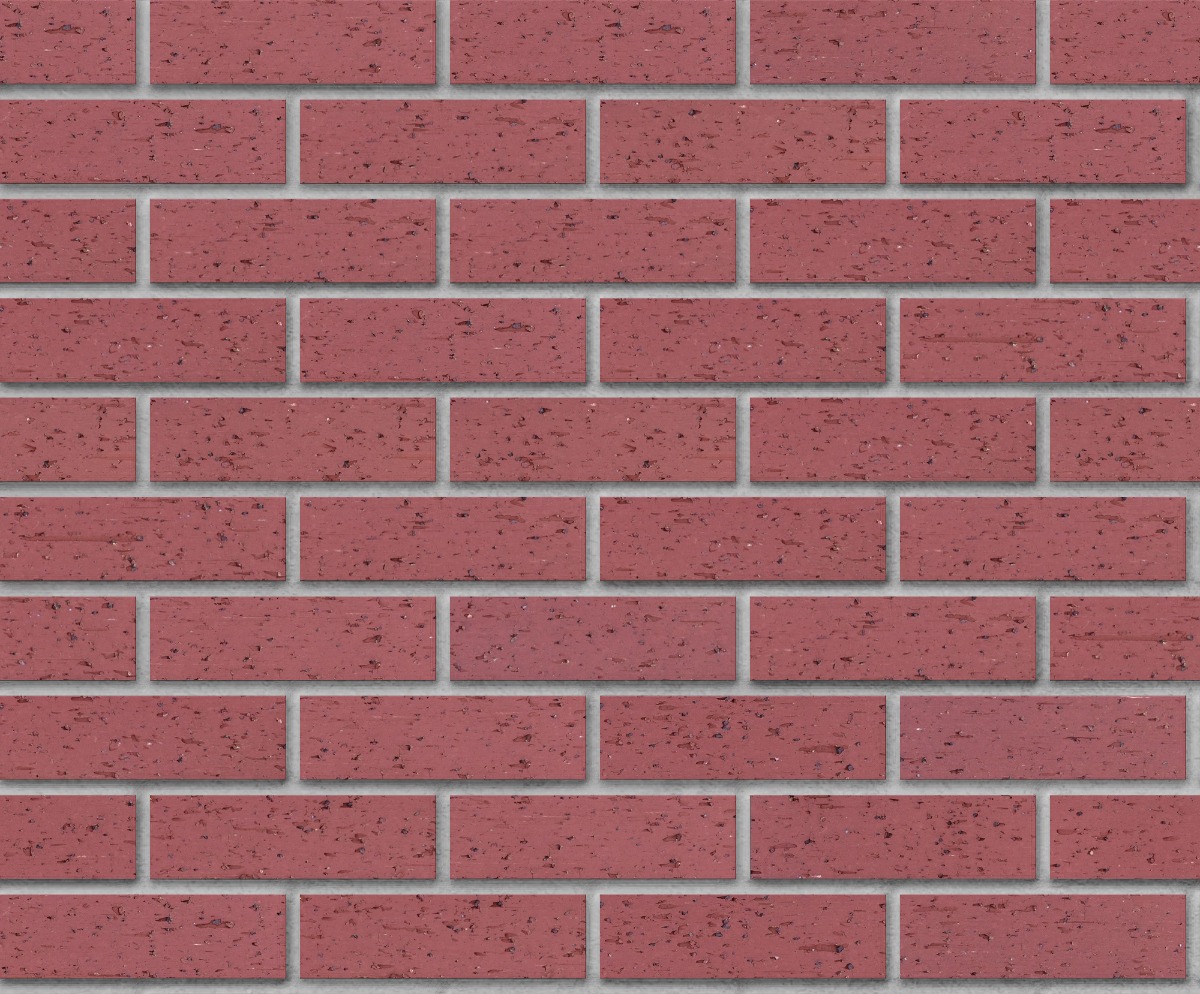 A seamless brick texture with red blend velour thinbrick modular units arranged in a Stretcher pattern