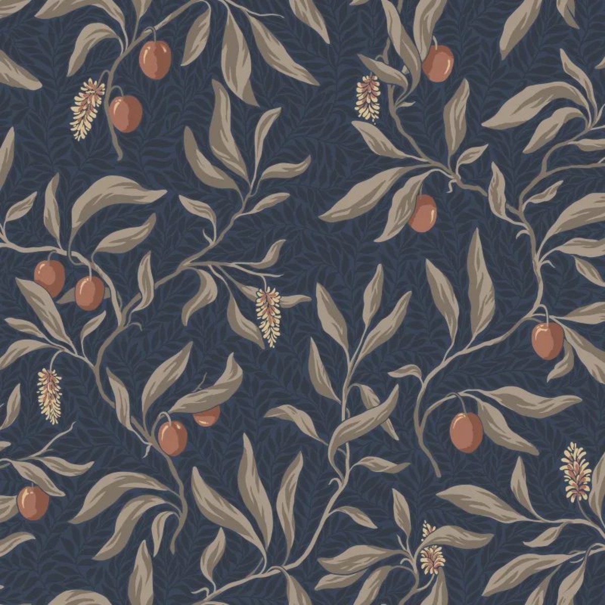 A seamless wallpaper texture with vinnie, classic blue units arranged in a None pattern