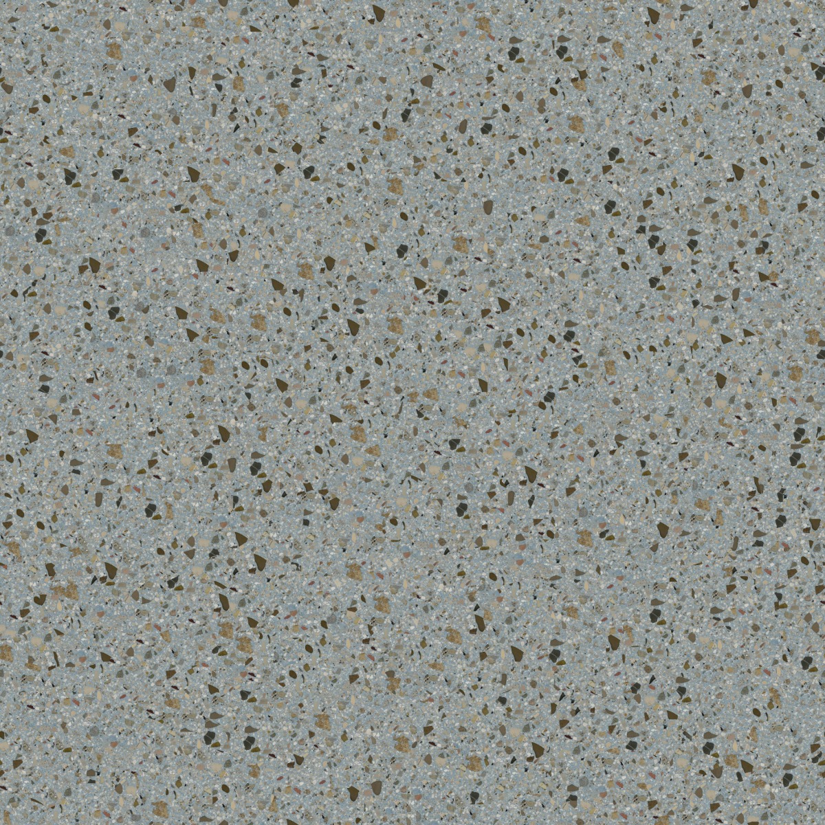 A seamless terrazzo texture with eggn mirtillo units arranged in a None pattern