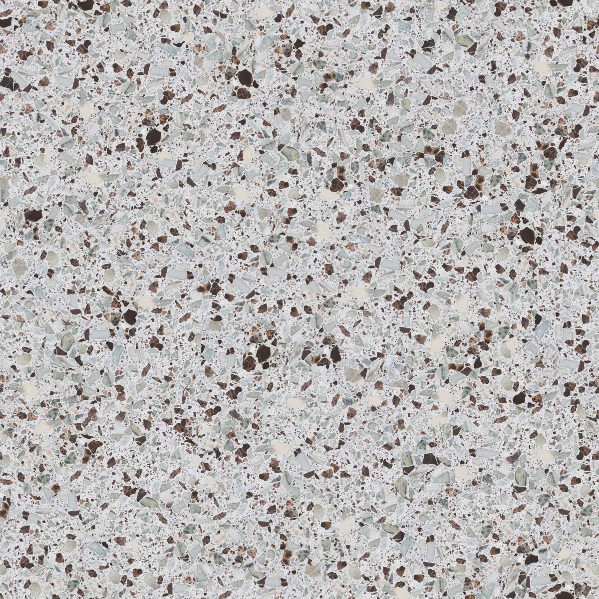 A seamless terrazzo texture with egr amazonia units arranged in a None pattern