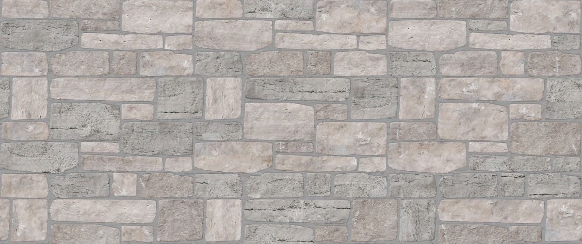 A seamless stone texture with m1256 sdm383 fond du lac colonial limestone- tumbled blocks arranged in a Veneer - Ashlar - Split Edge - DP106 pattern