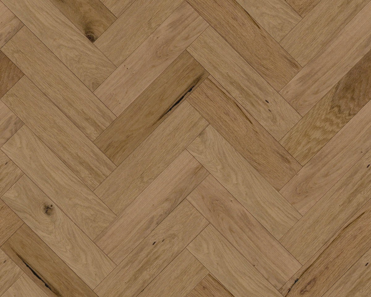 A seamless wood texture with expressive oak #2153 boards arranged in a Herringbone pattern