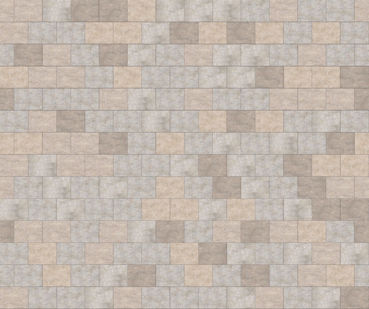 A seamless stone texture with m1214 sdm381 golden buff limestone - flamed blocks arranged in a Stretcher pattern