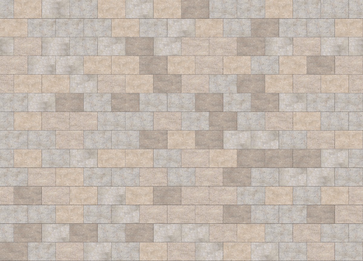 A seamless stone texture with m1214 sdm381 golden buff limestone - flamed blocks arranged in a Stretcher pattern