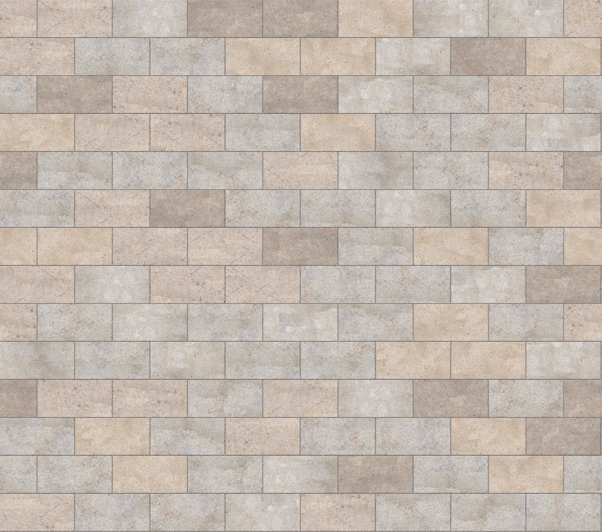A seamless stone texture with m1214 sdm381 golden buff limestone - flamed blocks arranged in a Stretcher pattern